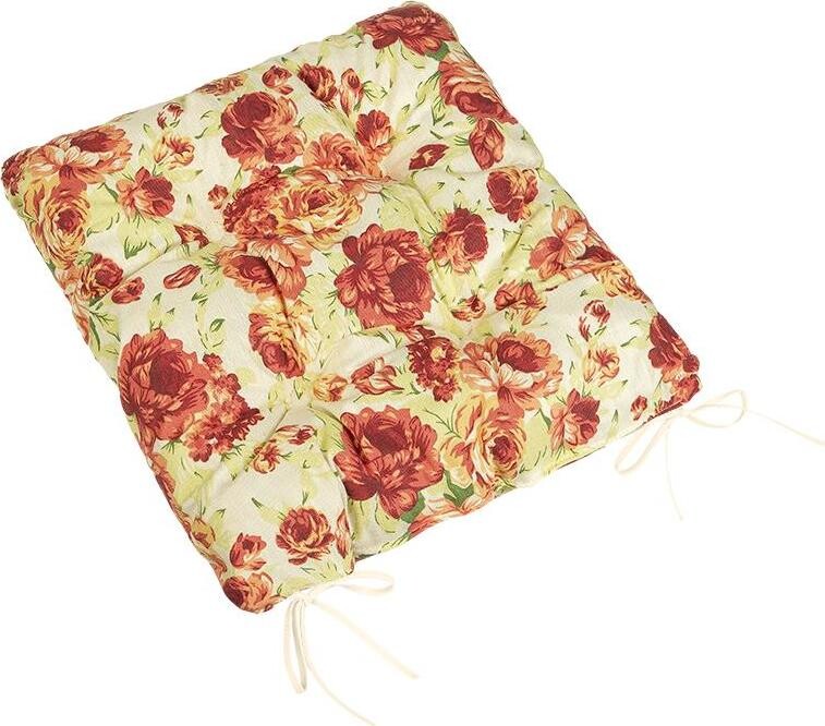 BELLATEX Sedák BERTA 41/606 prošívaný 40 × 40 cm, pivoňka