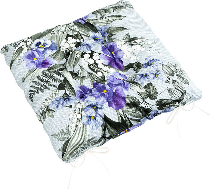BELLATEX Sedák Gita 41/713 prošívaný 40 × 40 cm macešky
