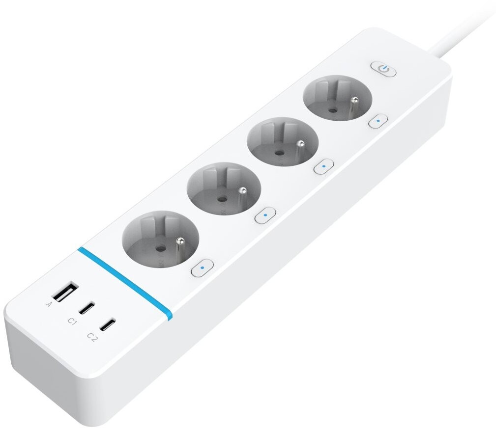 IMMAX NEO LITE Smart prodlužovací přívod 4AC+1xUSB +2xUSB C, Power delivery, typ E, WiFi
