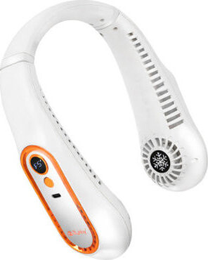 Ruhhy 27414 Přenosný mini ventilátor na krk, USB, bílý