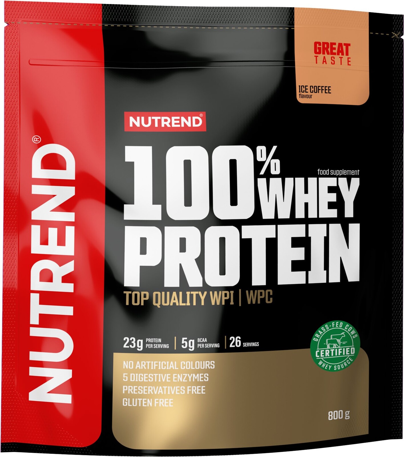 Nutrend 100 % Whey Protein 800 g, ľadová káva