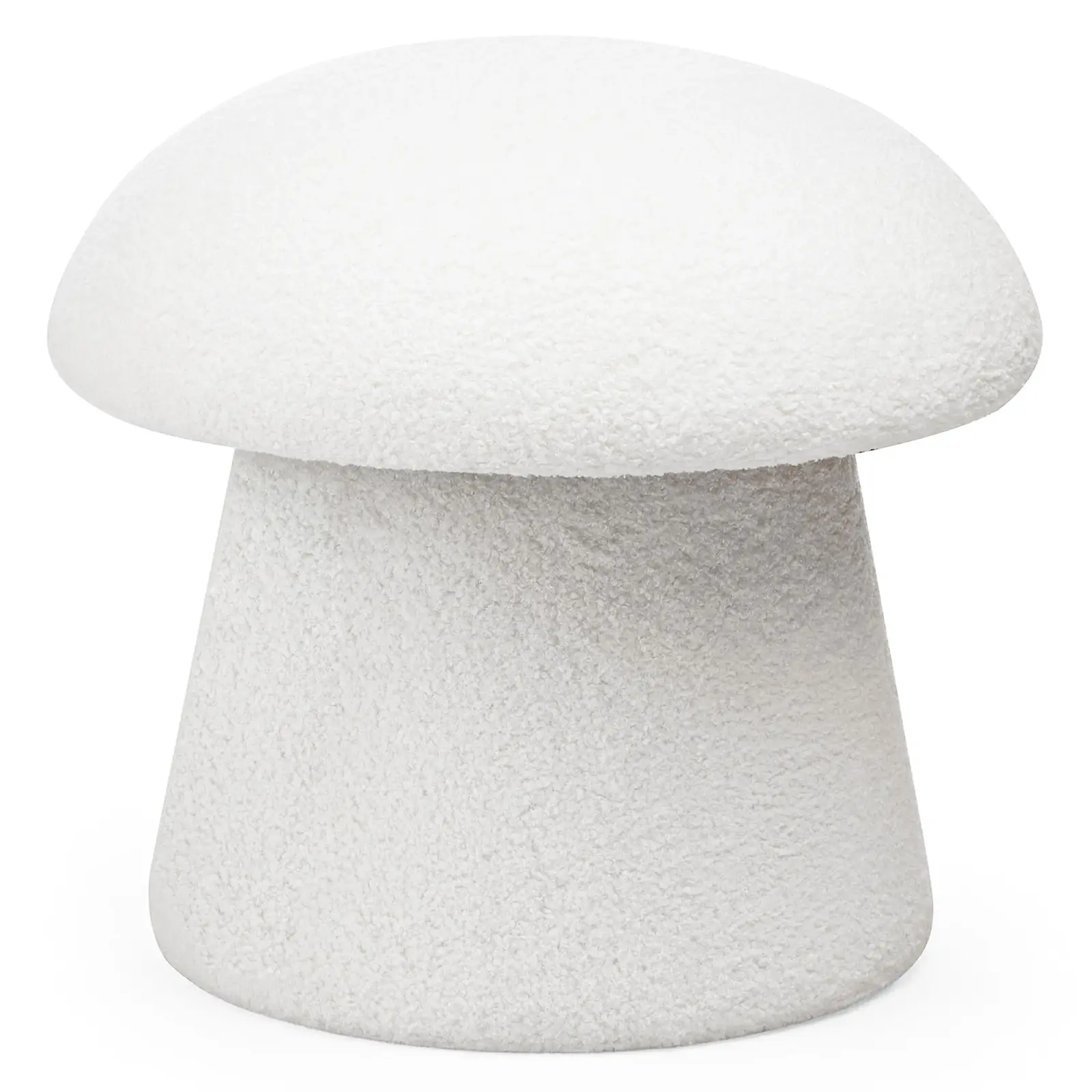 Designový taburet Cap bouclé bílý