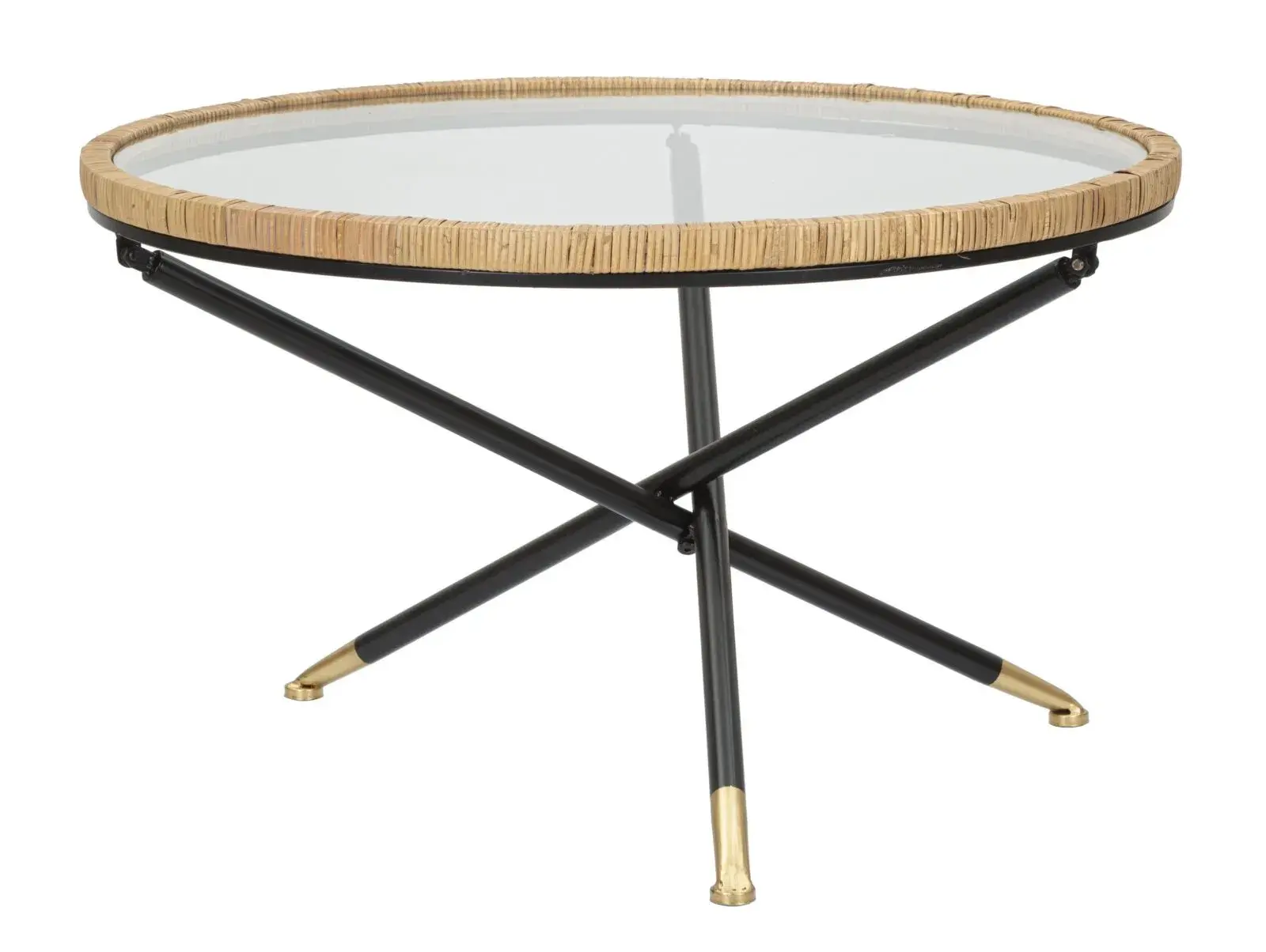 Konferenční stolek Saint Barth 80 cm hnědo-černý