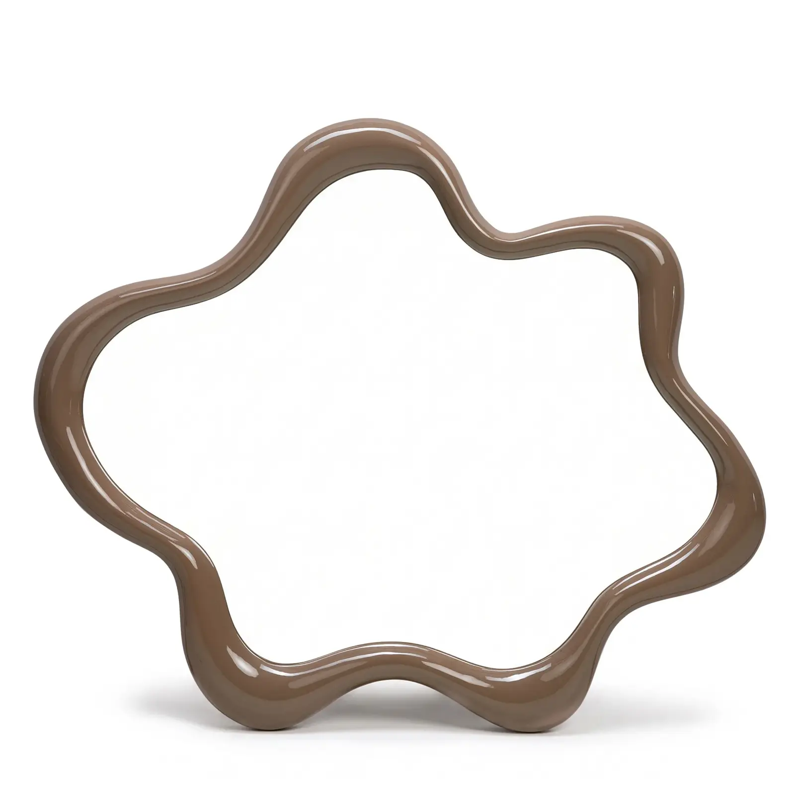 Nástěnné zrcadlo Izzi 83 cm světle hnědé/moka