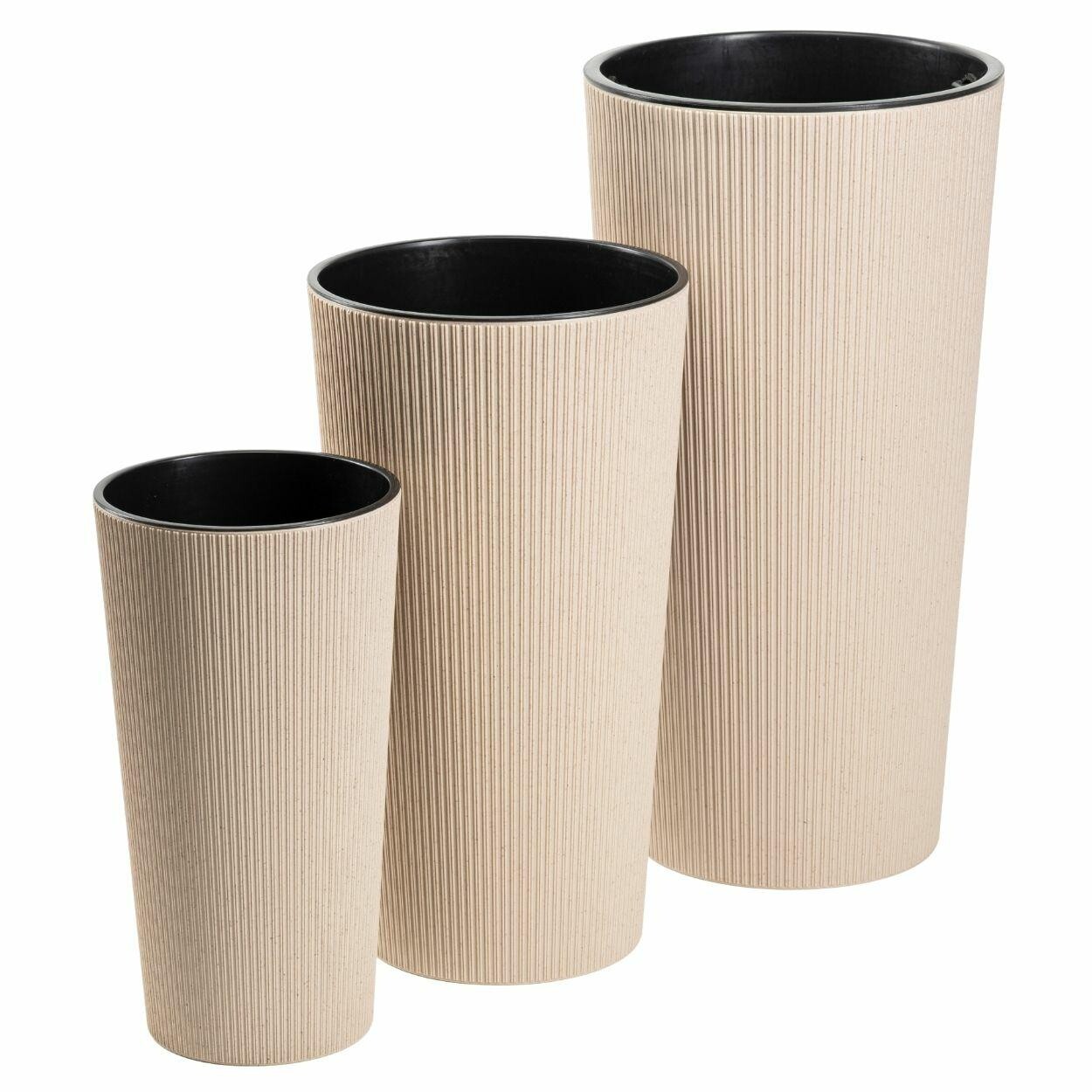 Sada 3 ks květináčů URBANIKA Coffee béžová
