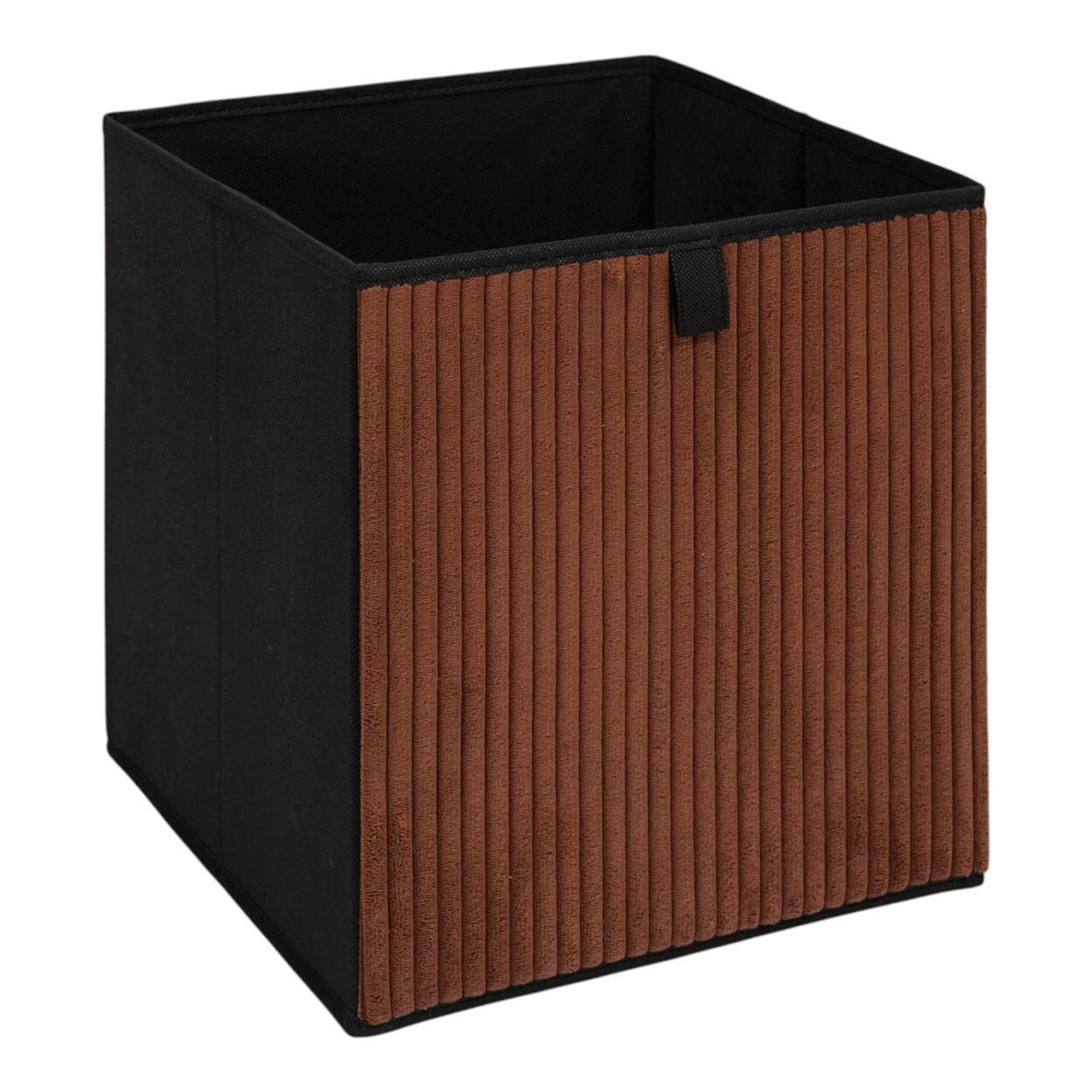 Úložný box CORDUROY 30x30 cm měděný/černý