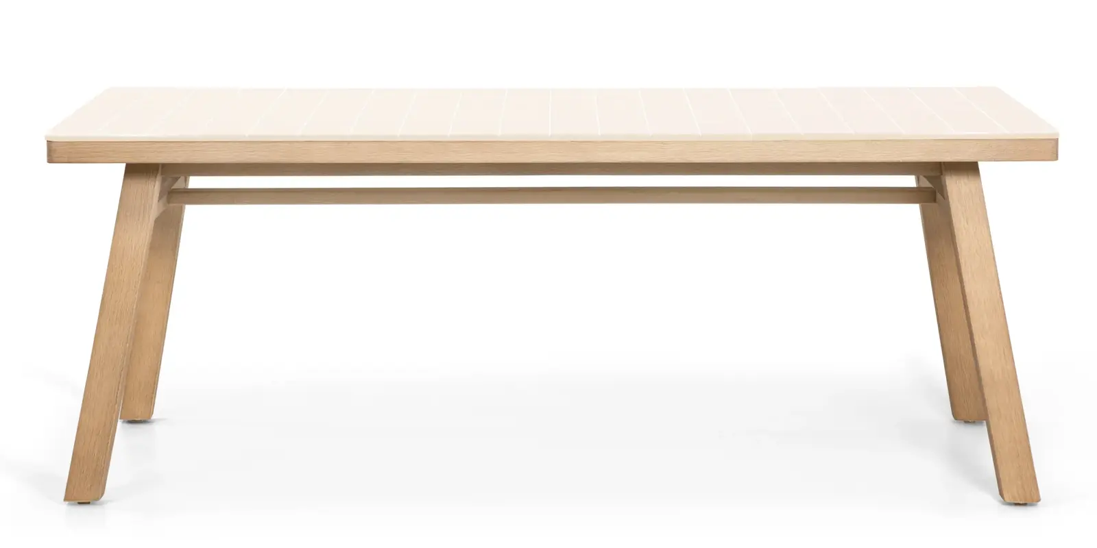 Zahradní stůl Wabi 200 cm z masivu akáciové dřevo/béžový