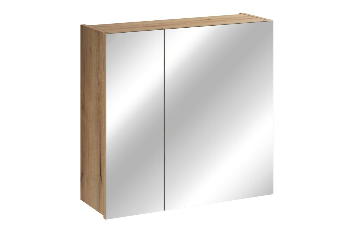 Závěsná koupelnová skříňka se zrcadlem UNI 60 cm dub coast evoke