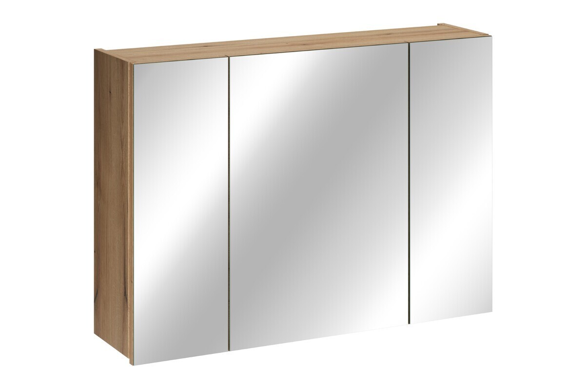 Závěsná koupelnová skříňka se zrcadlem UNI 80 cm dub coast evoke