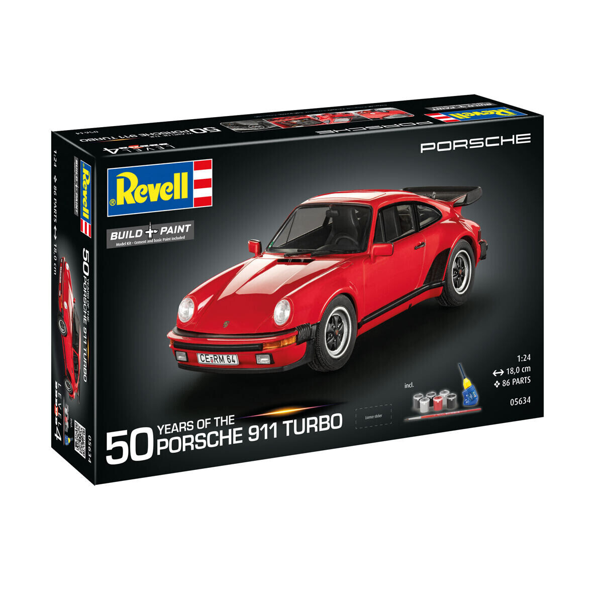 Revell Gift-Set auto 05634 - Porsche 911 Turbo (50. výročie) (1:24)