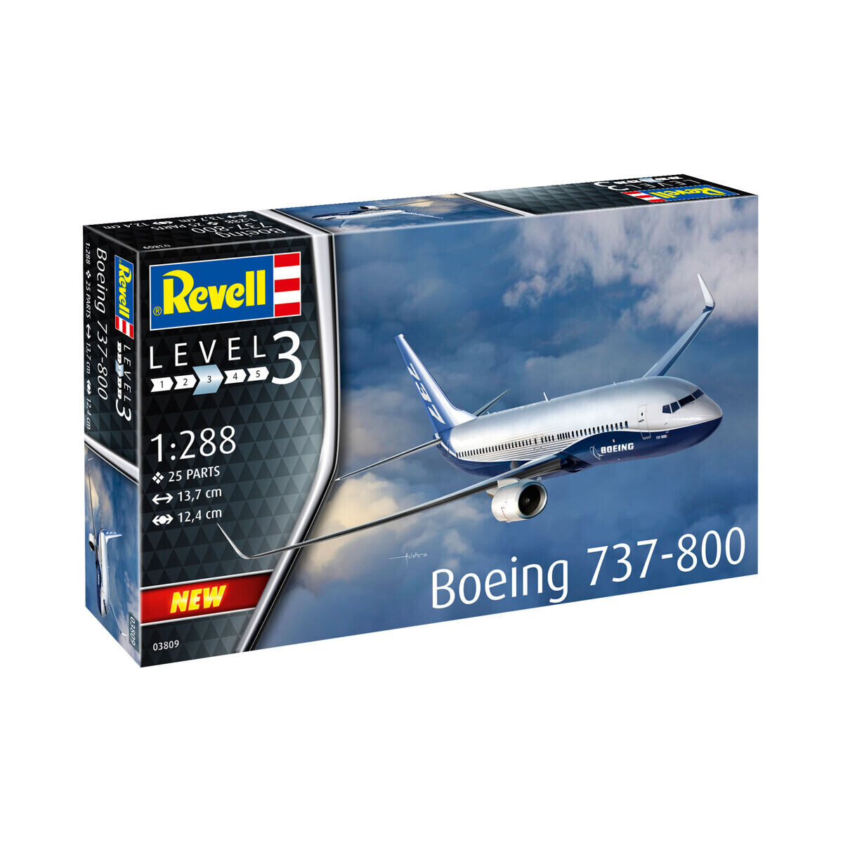 Revell Plastic ModelKit lietadlo 03809 - Boeing 737-800 (1:288)