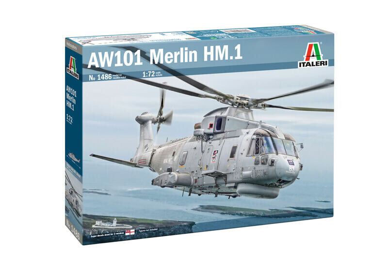 Italeri Model Kit vrtulník 1486 - AW-101 Merlin HM.1 (1:72)