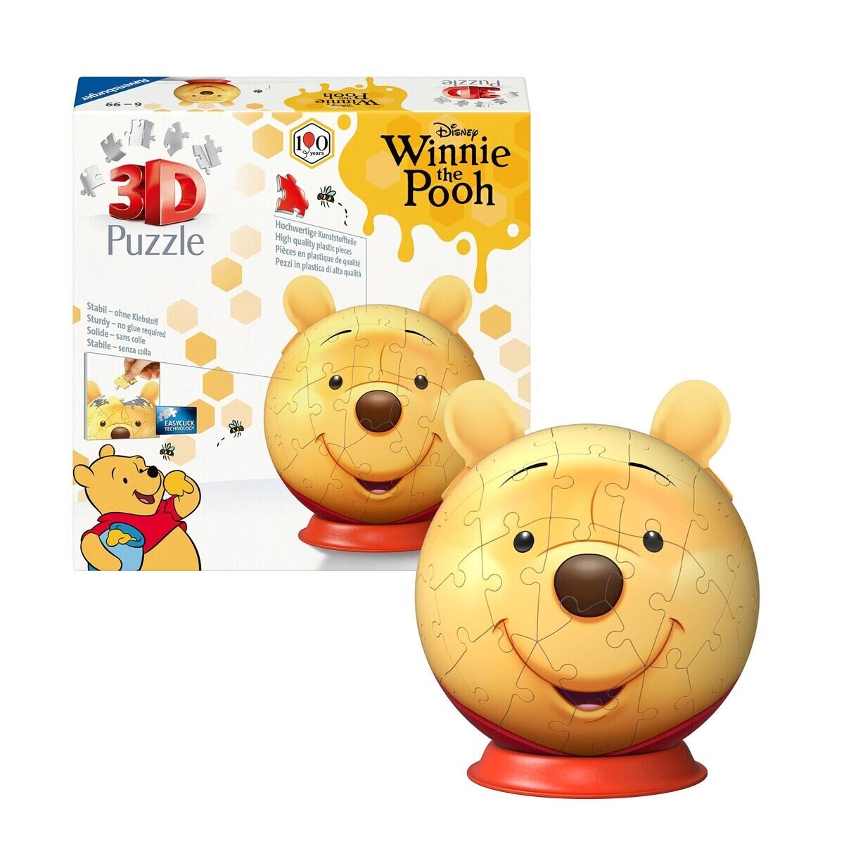 Ravensburger Puzzle ball s ušami Medvedík Pú 77 dielikov