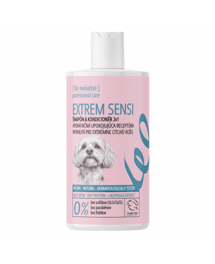SOAPHORIA EXTREM SENSI - Hydratačný šampón & kondicionér 2v1 na suchú, matnú a extrémne citlivú srsť a kožu 300 ml