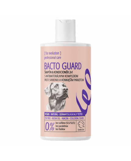 SOAPHORIA BACTO GUARD šampón & kondicionér 2v1 proti podráždeniu, svrbeniu a vonkajším parazitom s antibakteriálnou prísadou 300 ml