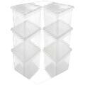 Košíky, škatule Keeeper Boîte de rangement transparente moderne 18L empilable