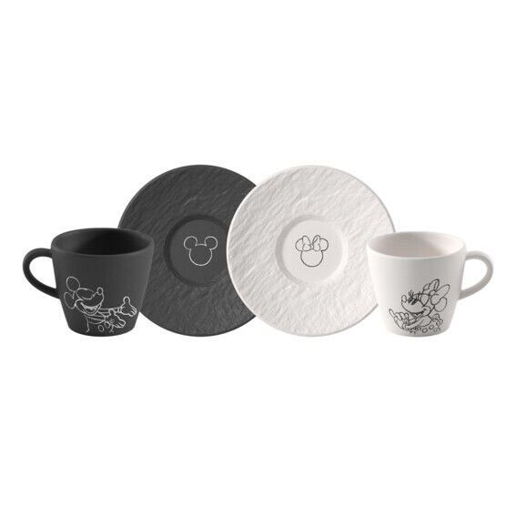 Villeroy & Boch Sada espresso šálok s podšálkami Manufacture Rock – Mickey Mouse, 4 ks 10-4719-8520