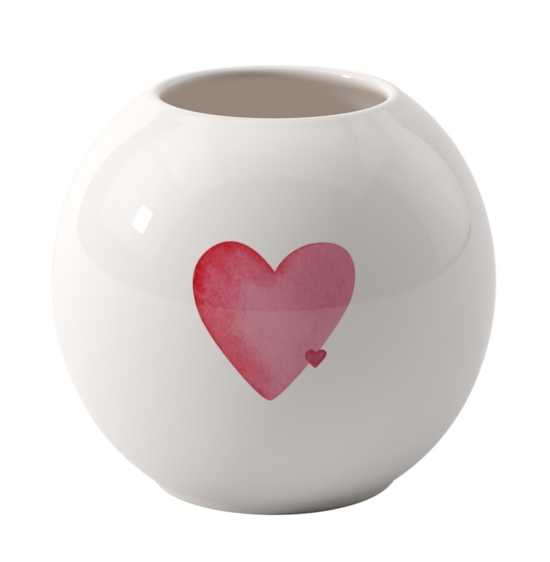 Villeroy & Boch Porcelánová váza so srdiečkom With Love, 11,5 cm 10-1689-9265