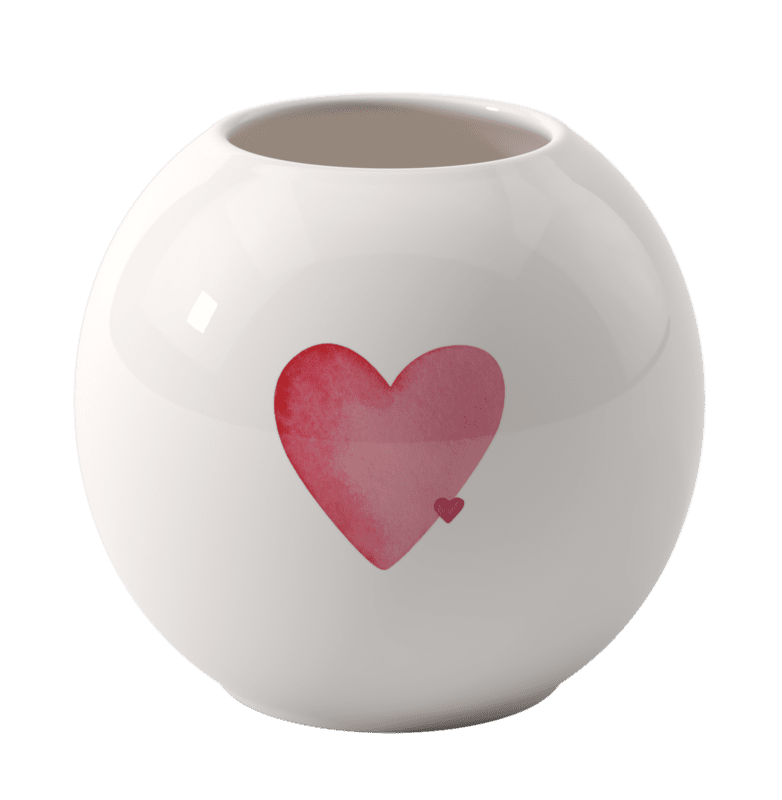 Villeroy & Boch Porcelánová vázička so srdiečkom With Love, 8,5 cm 10-1689-9266
