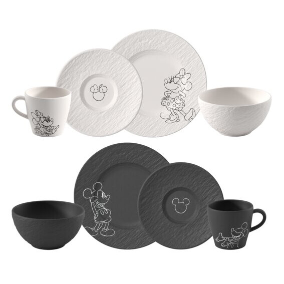 Villeroy & Boch Raňajková sada porcelánu Manufacture Rock - Mickey Mouse, 8 ks 10-4719-9072