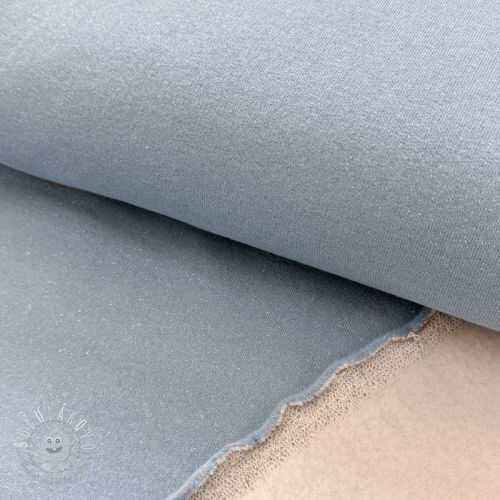 Teplákovina počesaná LUREX baby blue