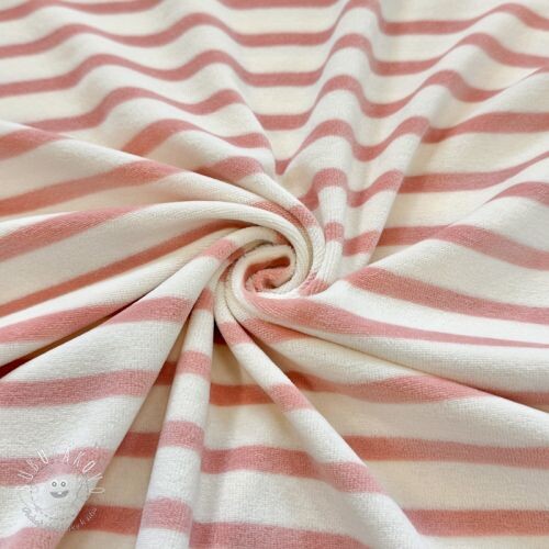Kojenecký plyš YARN DYED Stripe rose
