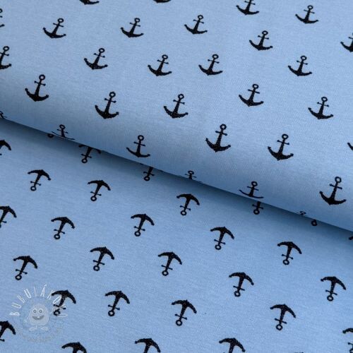 Úplet GLITTER Anchor light blue