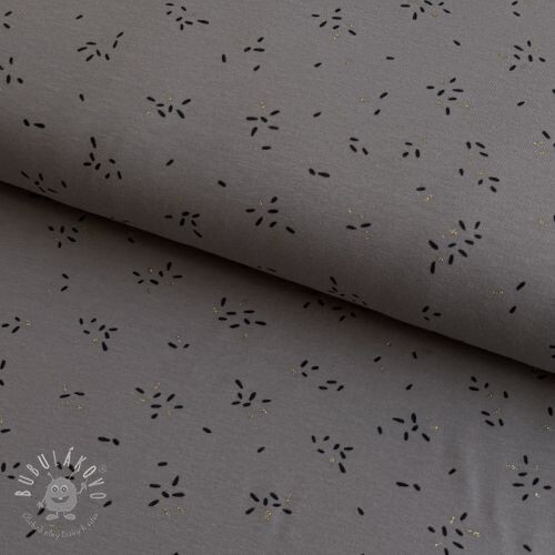 Úplet GLITTER Stripes rock grey