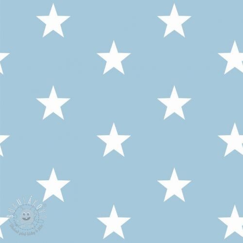 Bavlnená látka Stars light blue