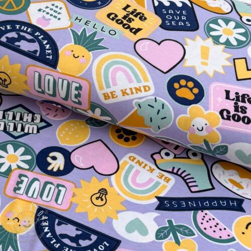 Úplet Patches and stripes lilac