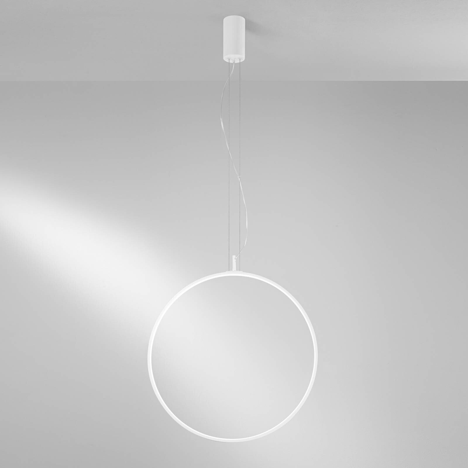 LED závesné svietidlo Toorx, biela, Ø 60 cm, kov, CCT