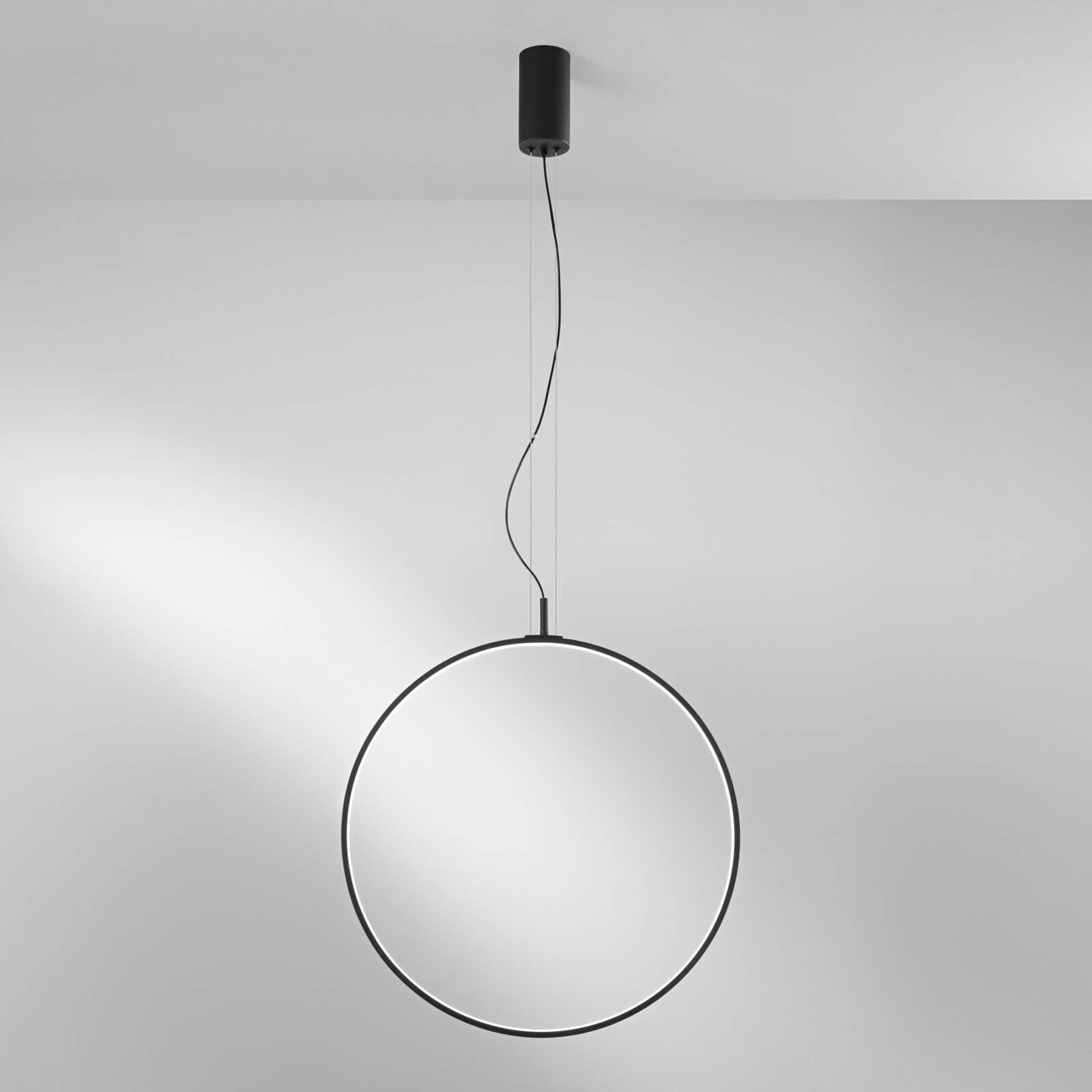 LED závesné svietidlo Toorx, čierna, Ø 60 cm, kov, CCT