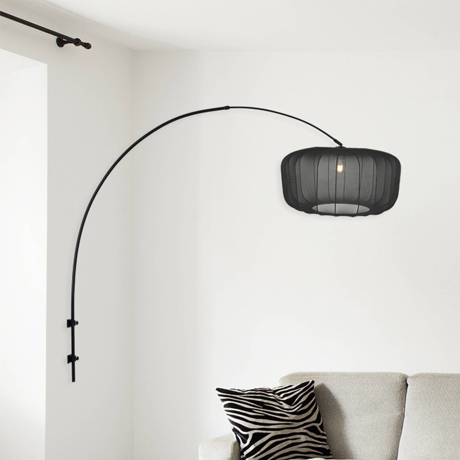 Nástenné svetlo Sparkled Light 4410ZW, čierna/čierny nylon, E27
