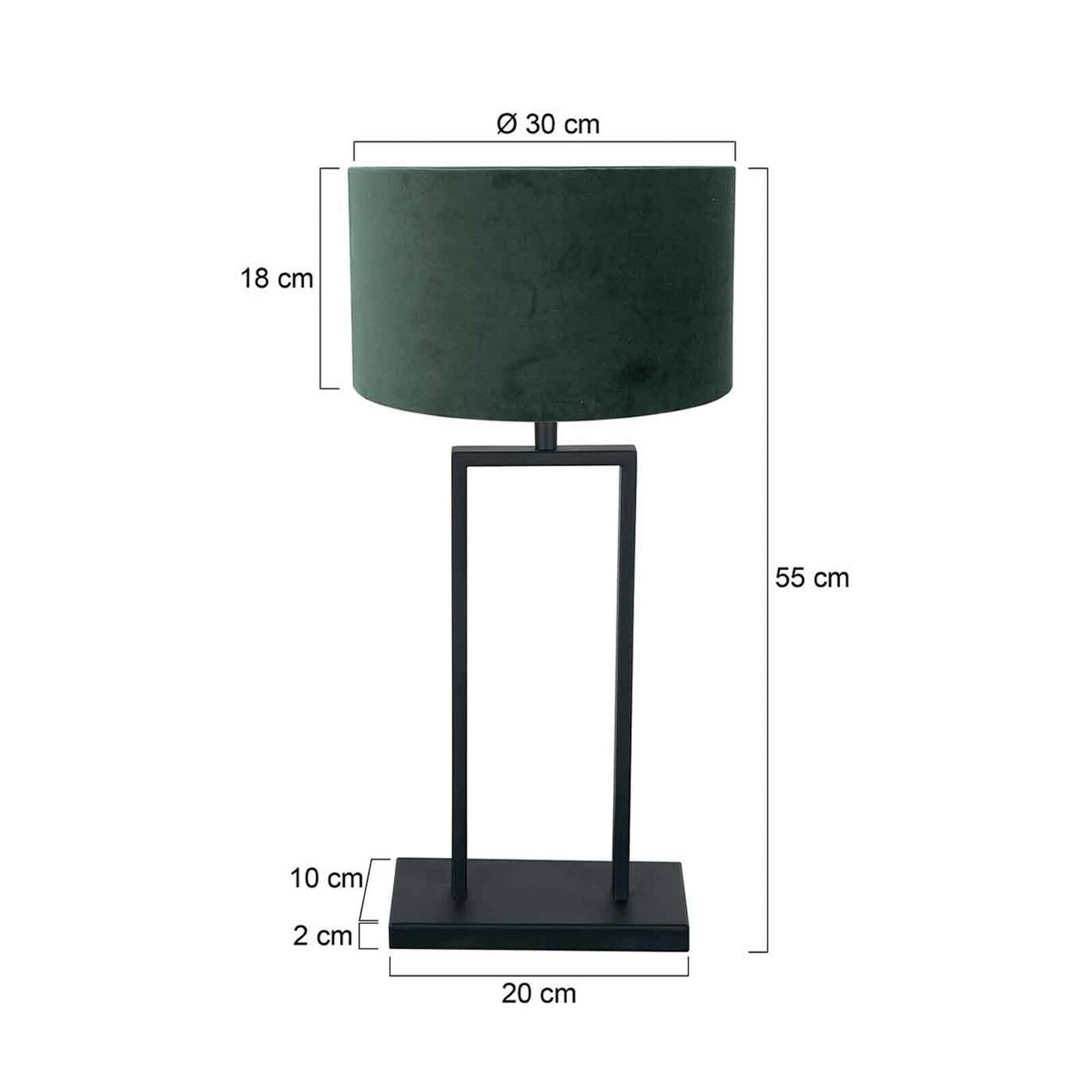 Stolová lampa Stang 3862ZW, čierna/zelený velúr, výška 55 cm