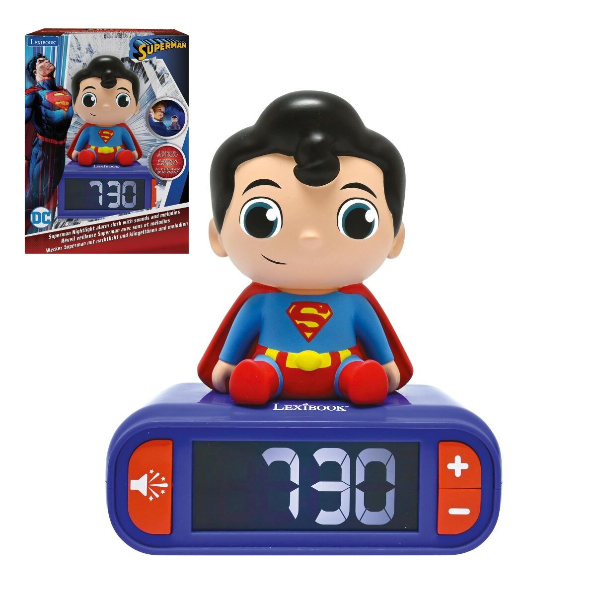 Lexibook Budík Superman so svietiacou figúrkou