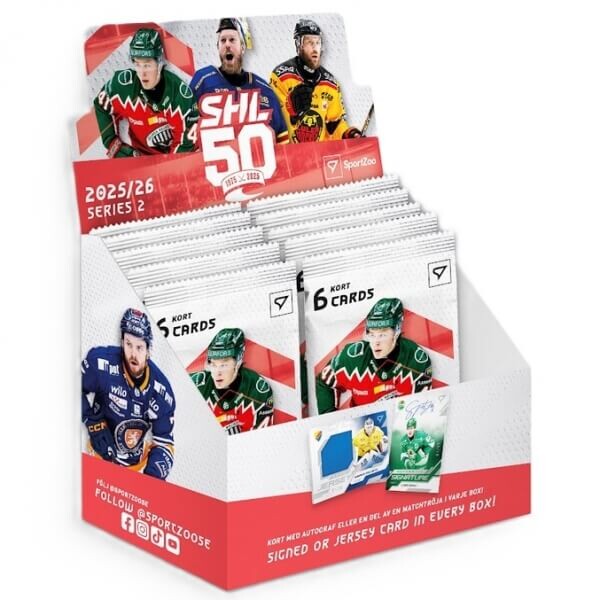 Sportzoo 2025-2026 Svenska hockeyligan SHL 2. séria Retail Box - hokejové karty