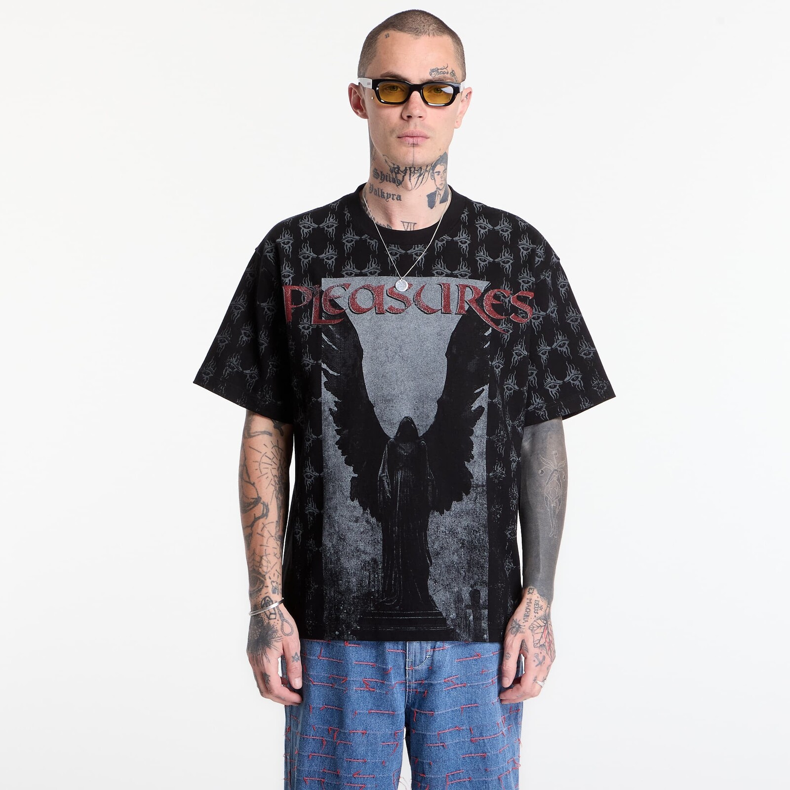 Tričko PLEASURES Judgement Heavyweight Shirt Black XXL