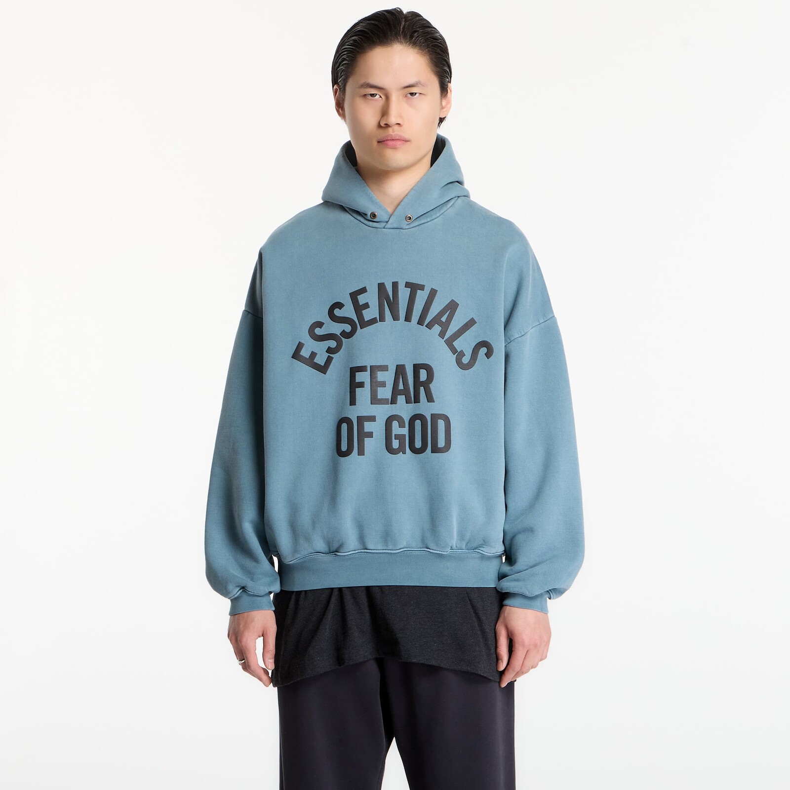 Mikina Fear of God Essentials Campus 90'S Hoodie Faded Coastal XXL