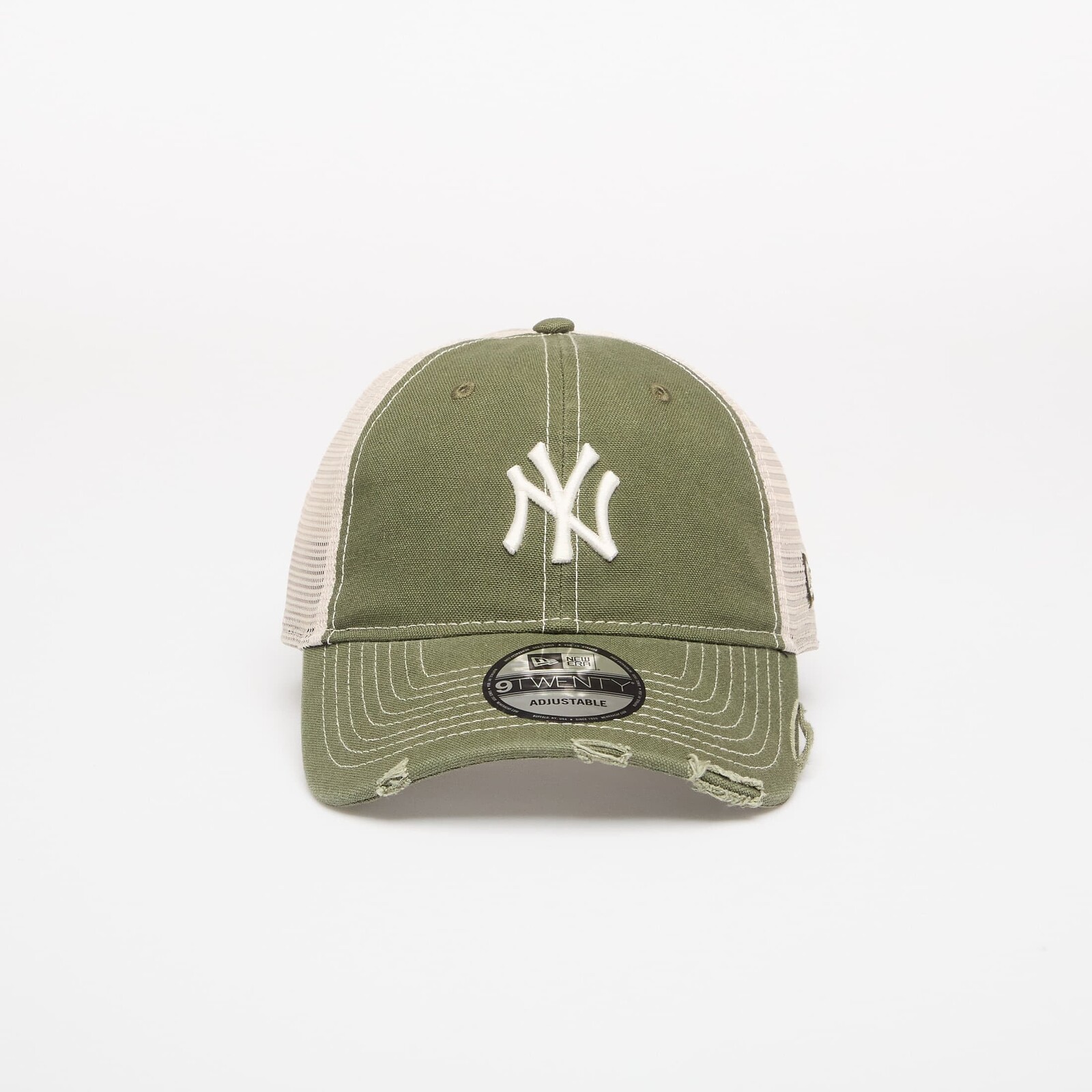 Šiltovka New Era 9TWENTY Trucker MLB Cotton Canv New York Yankees New Olive Universal