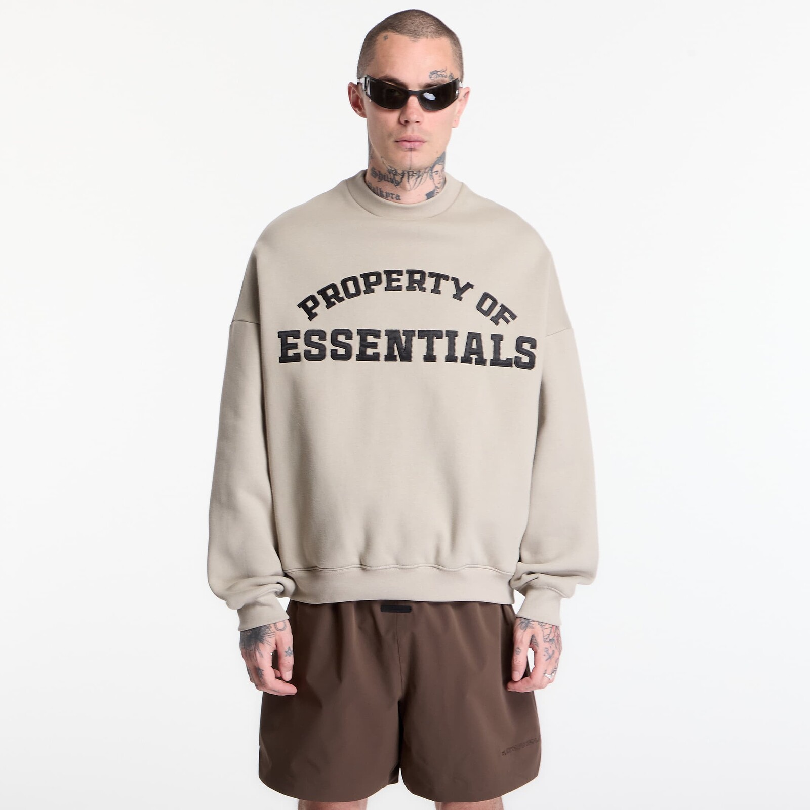 Mikina Fear of God Essentials Property Lounge Crewneck Seal S