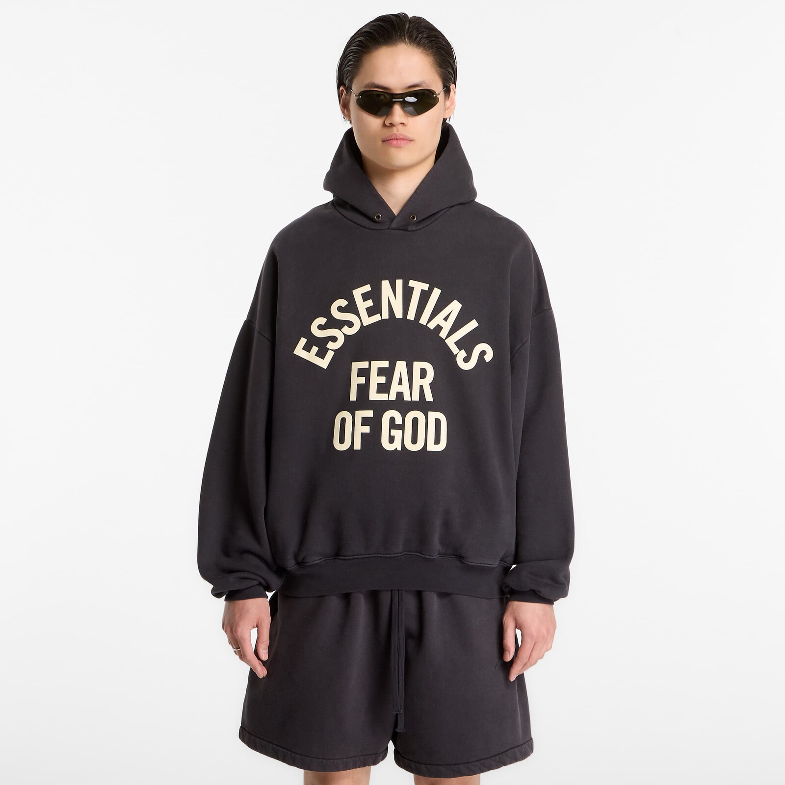 Mikina Fear of God Essentials Campus 90'S Hoodie Faded Black M