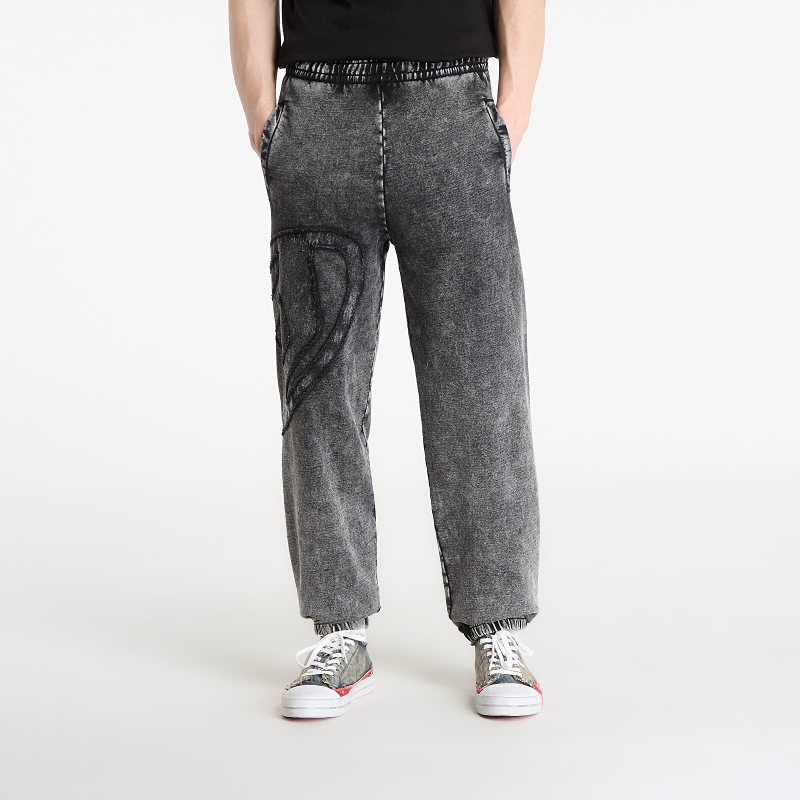 Kalhoty Diesel P-Marky-Den Trousers Black/ Violet M