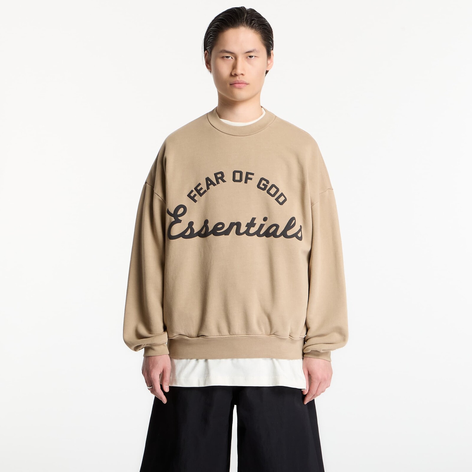 Mikina Fear of God Essentials Training 90'S Crewneck Sweatshirt Faded Dune XL