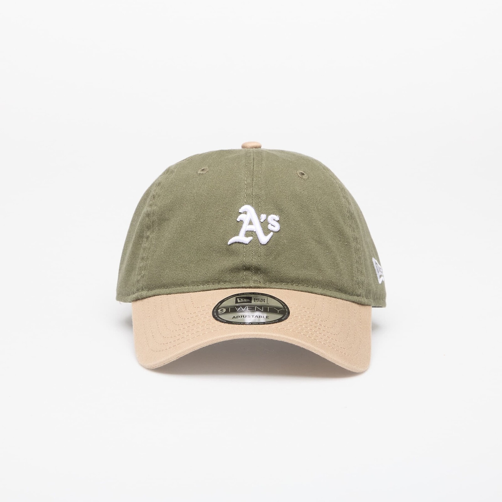 Šiltovka New Era 9TWENTY Mini Washed Contrast Oakland Athletics New Olive/ Camel Universal
