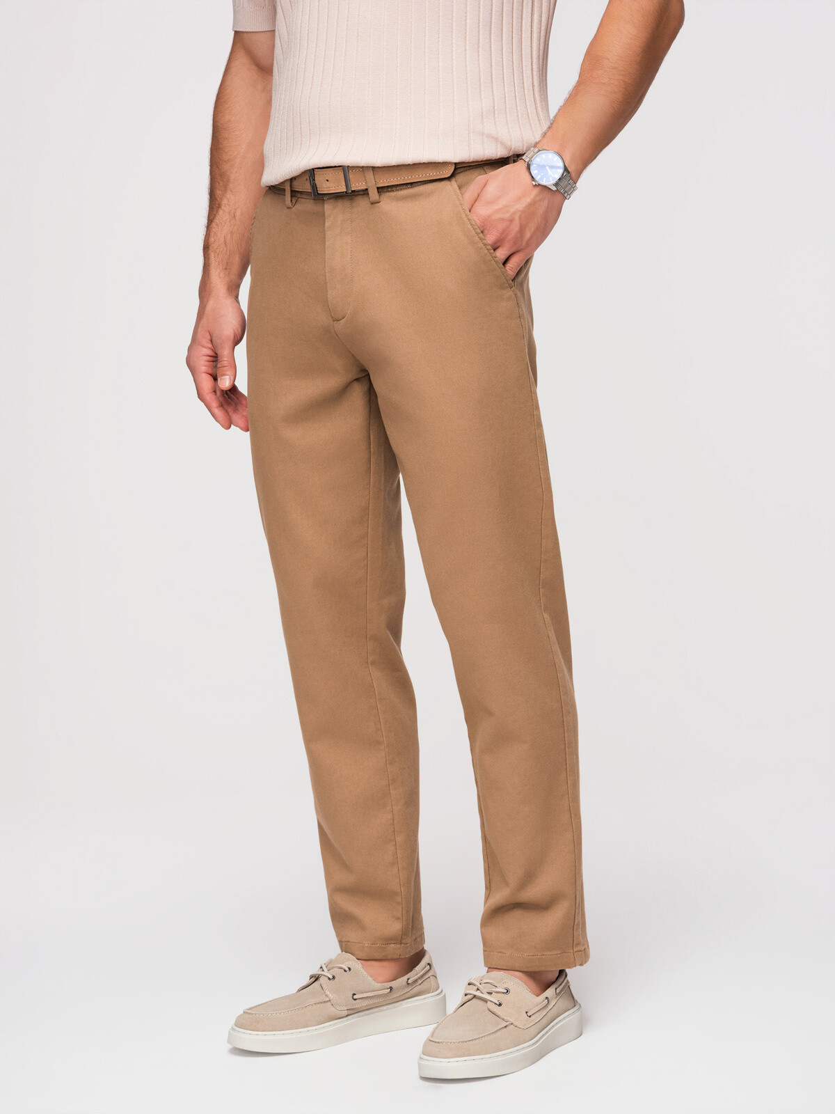 Pánske SLIM FIT chino nohavice - hnedé