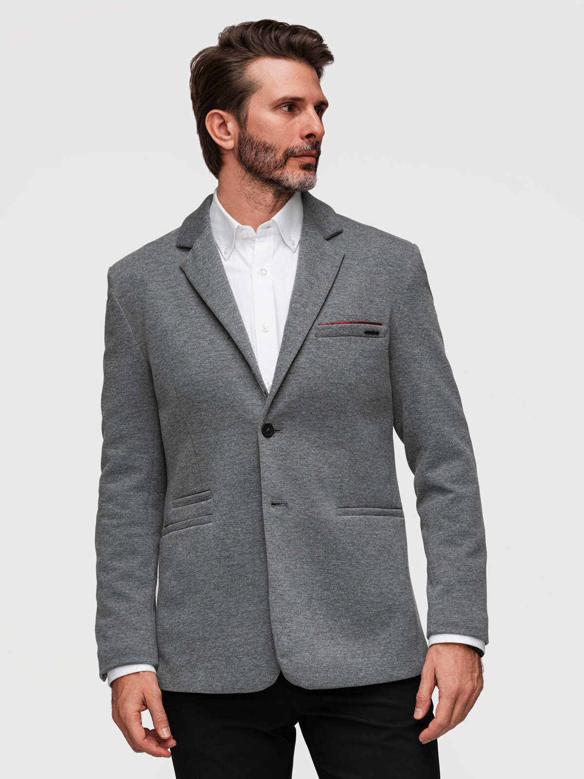 Ombre pánske úpletové sako SLIM FIT