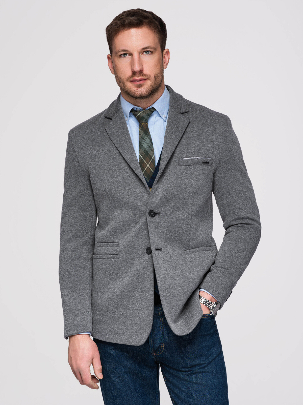 Pánske pletené sako Ombre Slim Fit