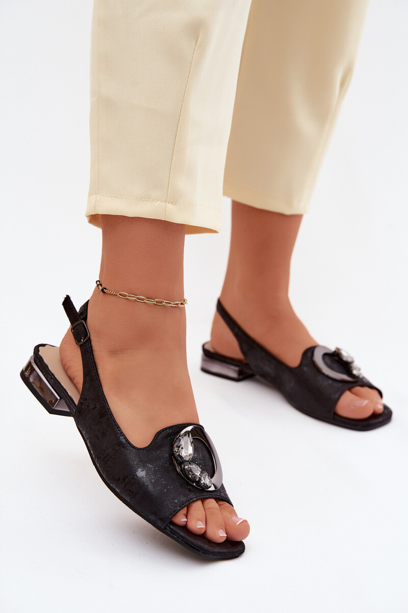 S. BARSKI dámske sandále s dekoráciou