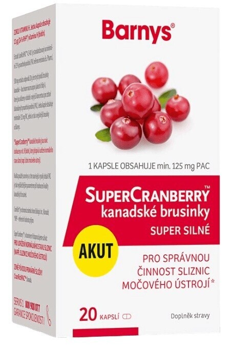 Barnys supercranberry kanadské brusinky super silné 20 kapslí