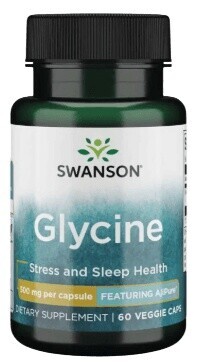 Swanson glycine 500 mg 60 kapslí